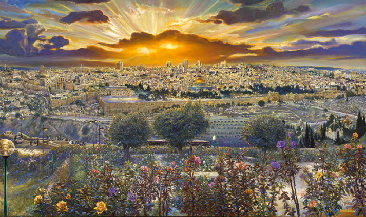 Jerusalem. Click here to see enlargement. © Ruth Mayer Fine Art.